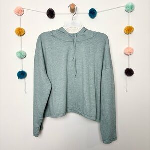 Girlfriend Collective Reset Cropped Lounge Hoodie Light Green